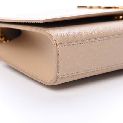Saint Laurent Grain De Poudre Medium Monogram Kate Satchel Nude Powder 8 of 12