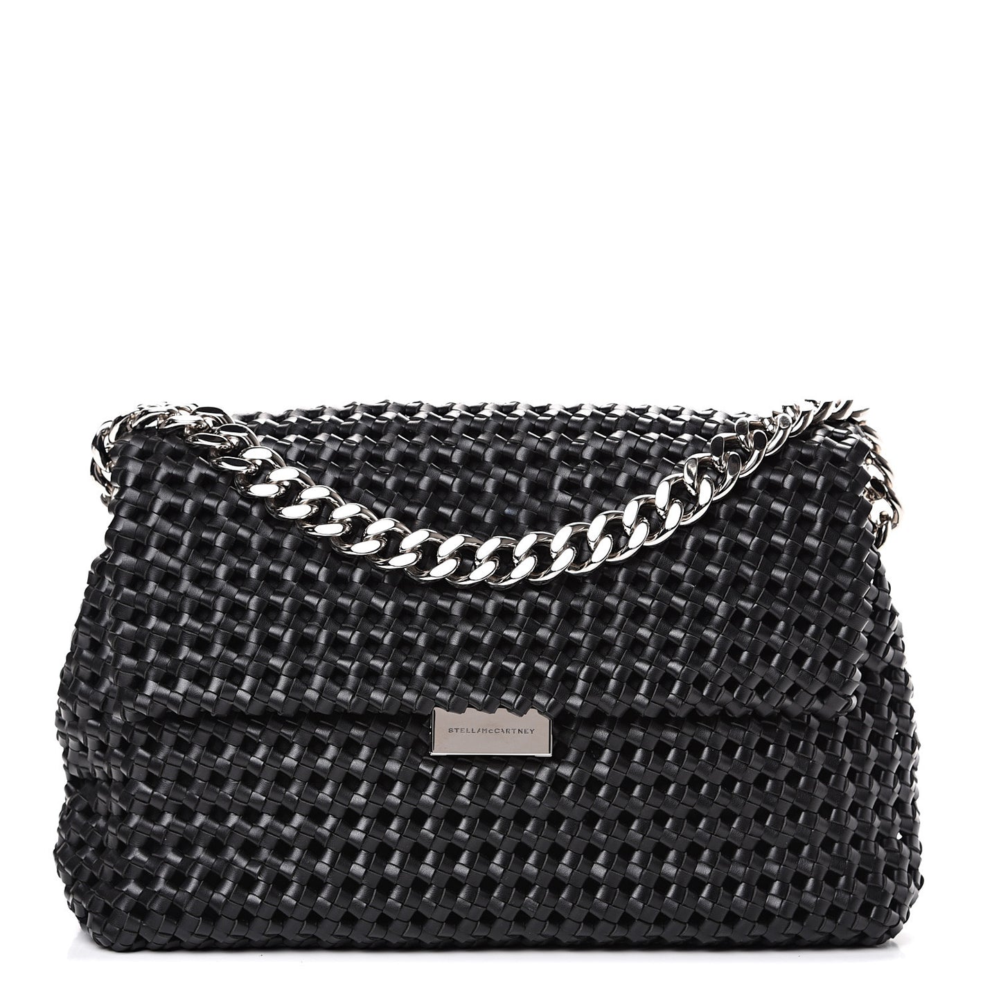 Eco Alter Nappa Weaved Becks Shoulder Bag Black