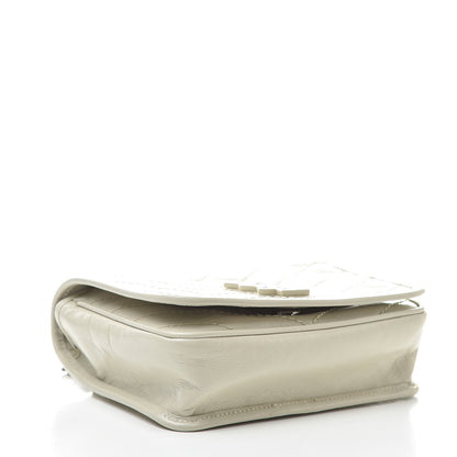 Saint Laurent Crinkled Calfskin Matelasse Monogram Niki Chain Wallet Crema Soft 4 of 11