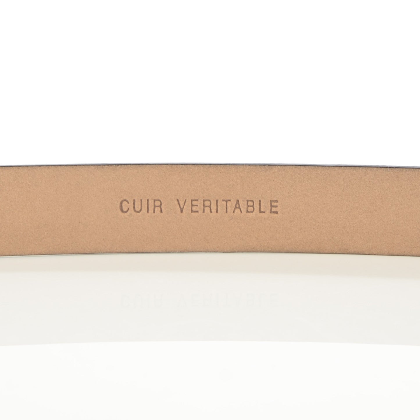 Patent Leather CC Logo Skinny Belt 90 36 Black