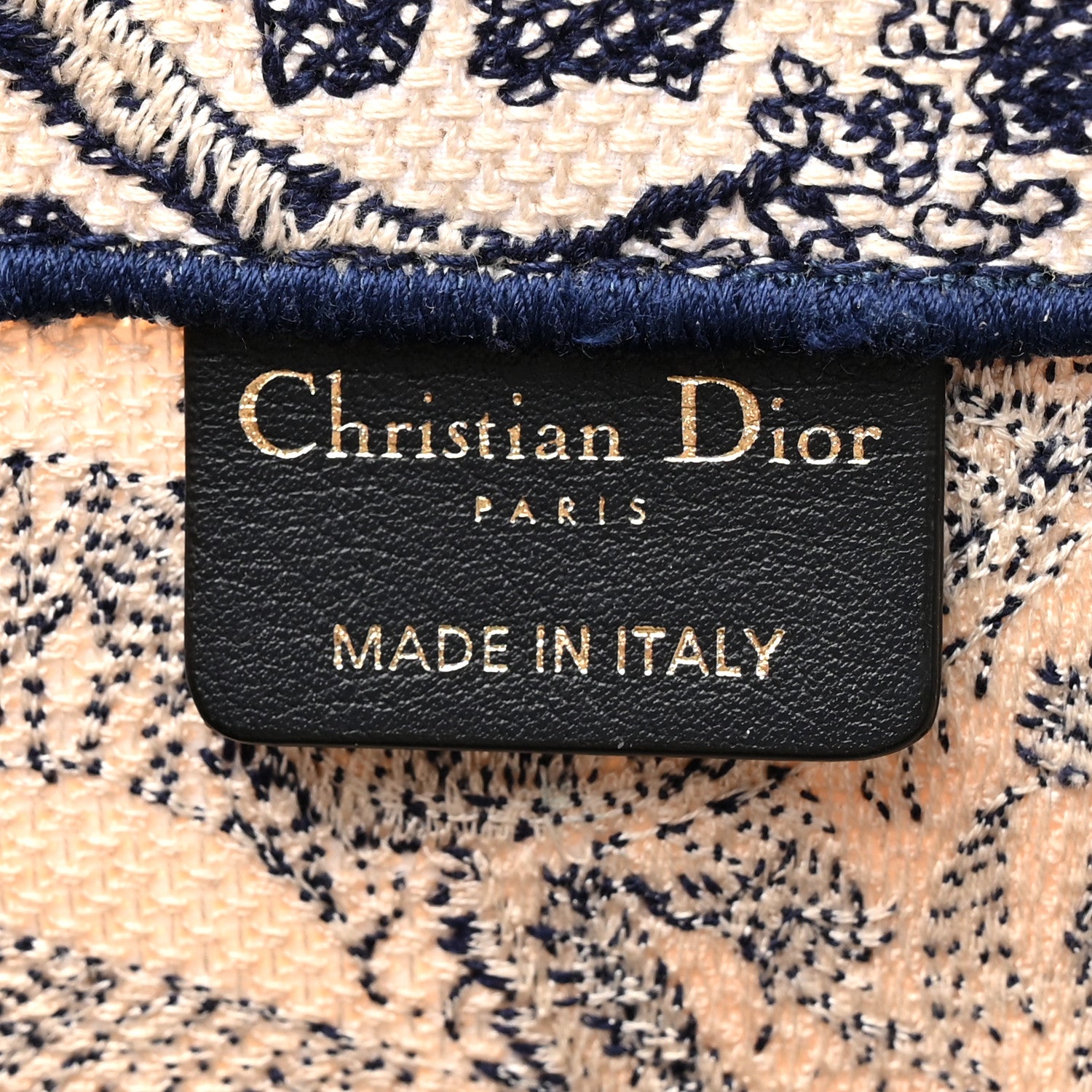 Christian Dior Canvas Embroidered Large Dioriviera Toile De Jouy Book Tote Blue 5 of 14