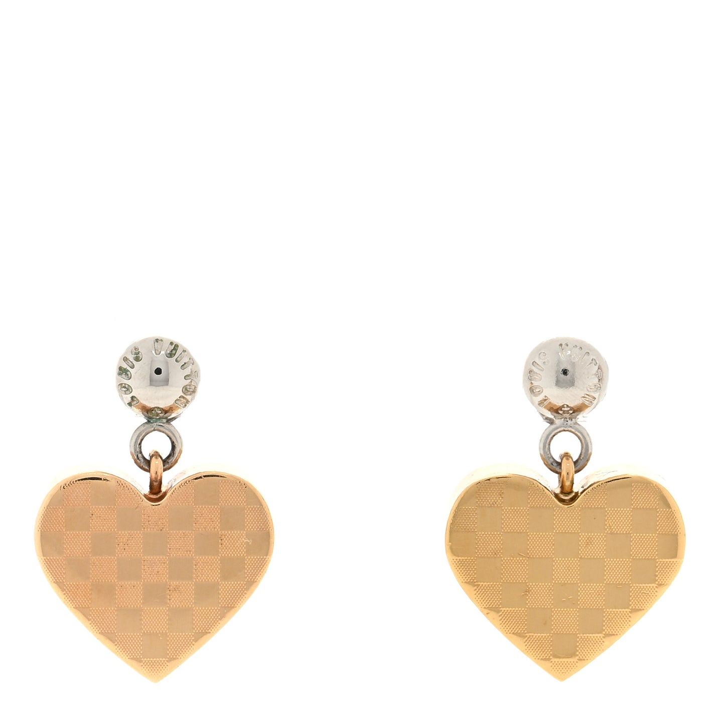 Damier Valentine Earrings Gold
