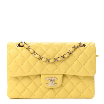 Chanel Caviar Quilted Small Double Flap Yellow 1 of 10
