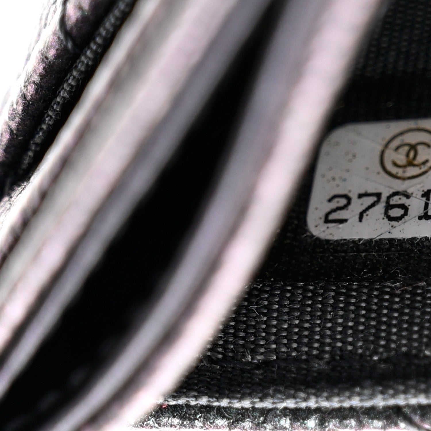 Chanel Iridescent Caviar Quilted Card Holder Black 8 of 9