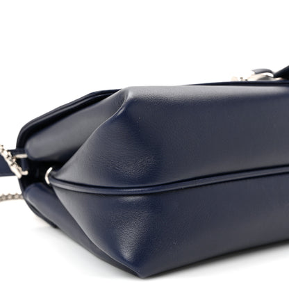 Salvatore Ferragamo Calfskin Small Front Flap Crossbody Bag Navy Blue 9 of 10