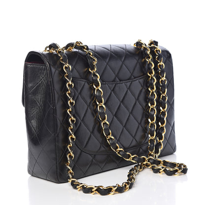 Chanel Lambskin Quilted Jumbo Single Flap Black 3 of 17