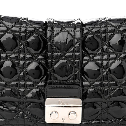 Christian Dior Patent Cannage New Lock Flap Black 11 of 19
