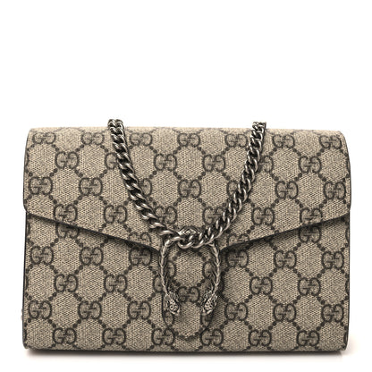 Gucci GG Supreme Monogram Mini Dionysus Chain Wallet Beige Taupe 1 of 12