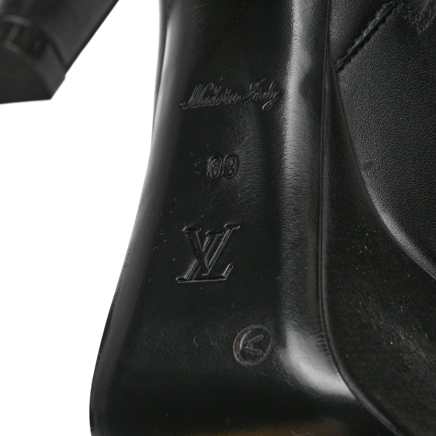 Calfskin Monogram Afterglow Platform Ankle Boots 39 Black