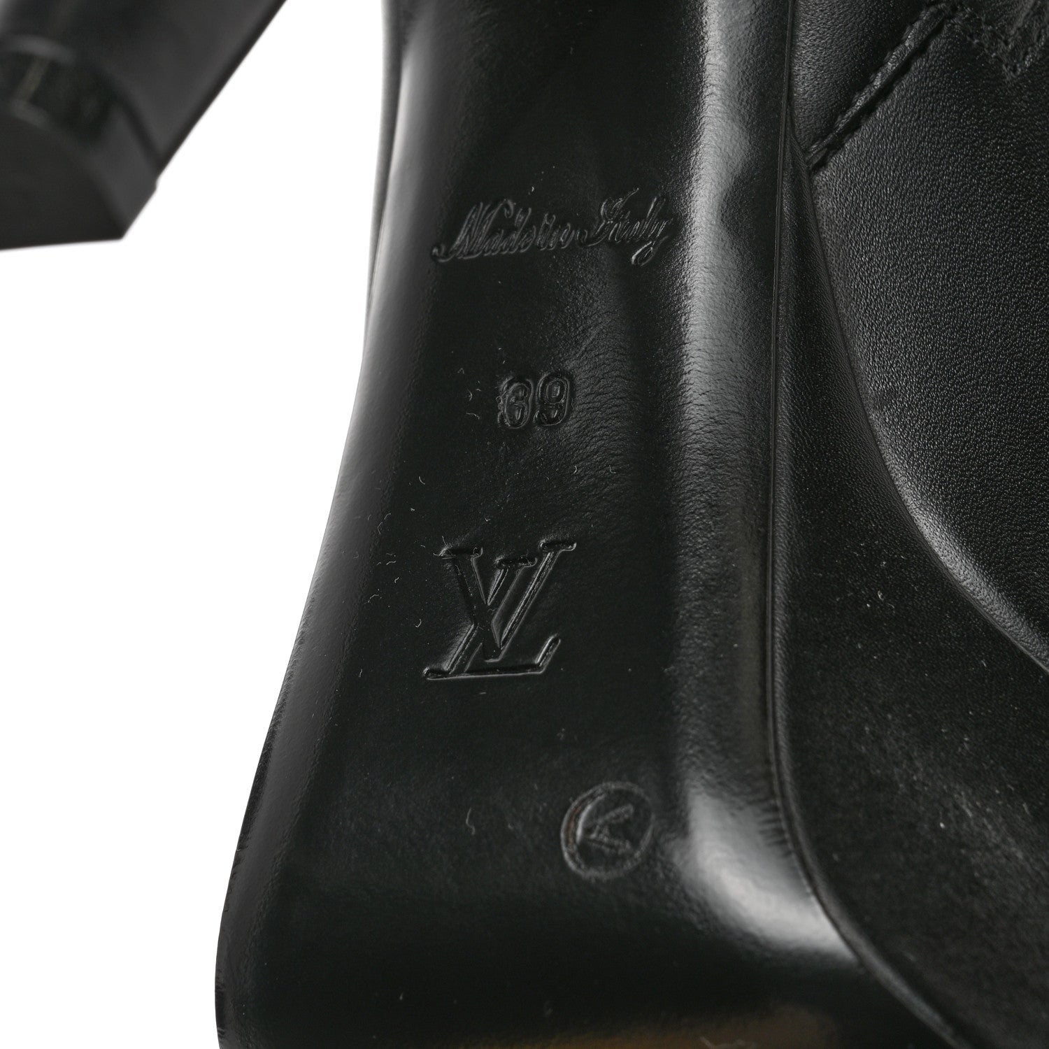 Louis Vuitton Calfskin Monogram Afterglow Platform Ankle Boots 39 Black 8 of 8