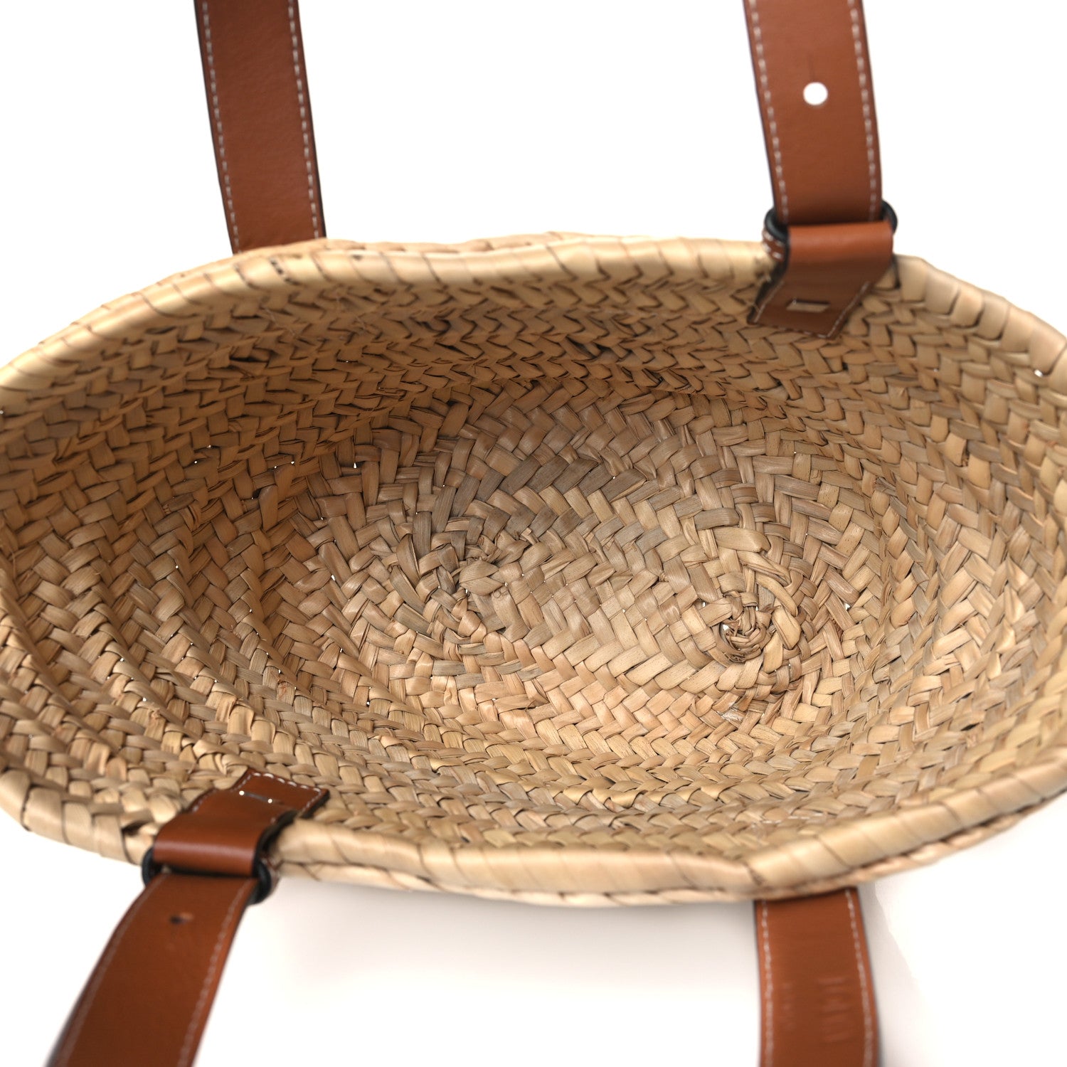 Loewe Raffia Small Basket Tote Bag Natural Tan 5 of 11