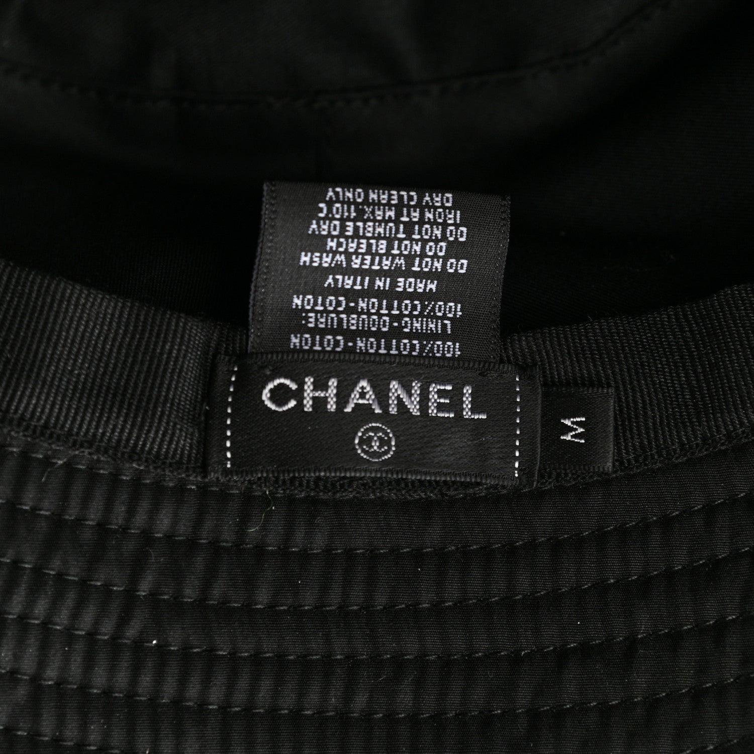 Chanel Cotton CC Bucket Hat M Black 8 of 8