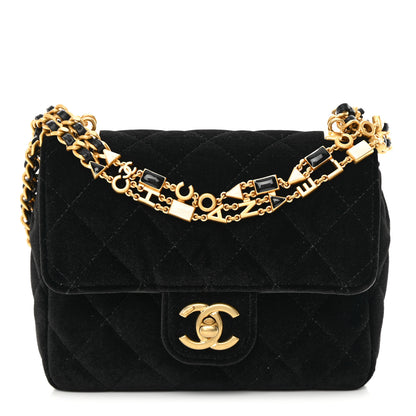 Chanel Velvet Enamel Mini Flap Black 1 of 15