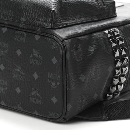 MCM Visetos Small Side Stud Stark Backpack Black 9 of 9