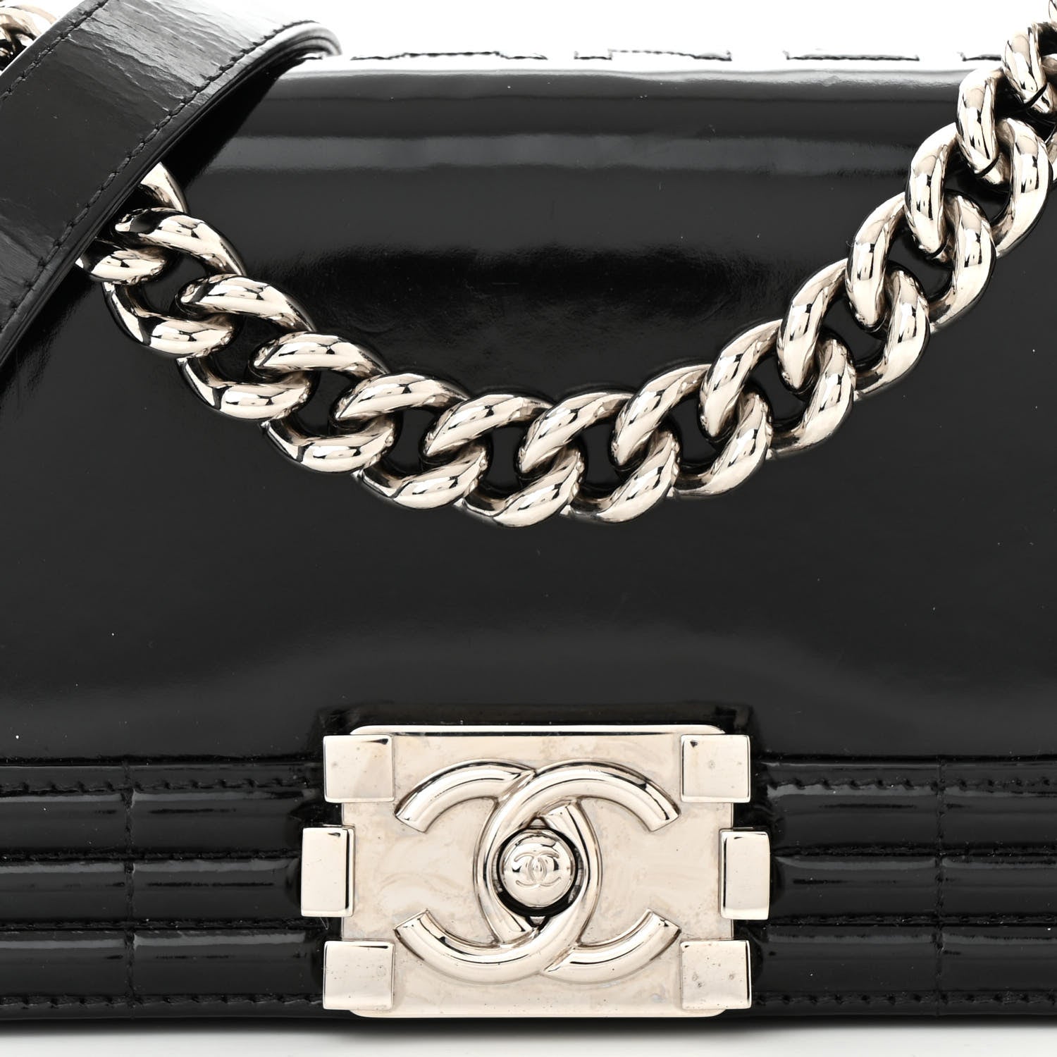 Chanel Glazed Calfskin Small Boy Flap Black 8 of 10