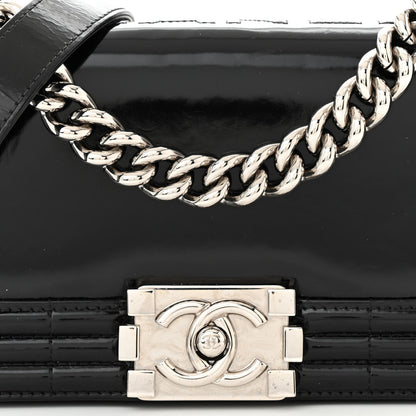 Chanel Glazed Calfskin Small Boy Flap Black 8 of 10