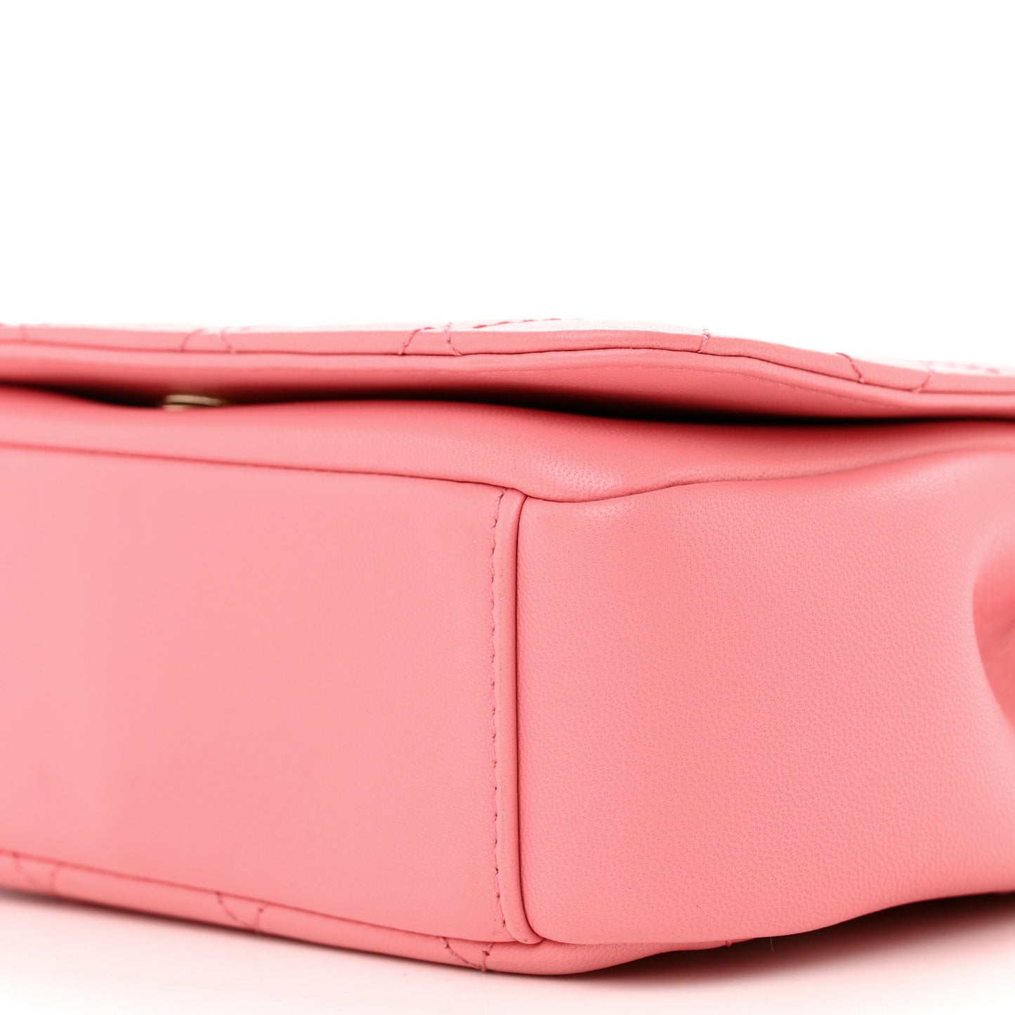 Lambskin Quilted Studded Beauty Begins Flap Rose