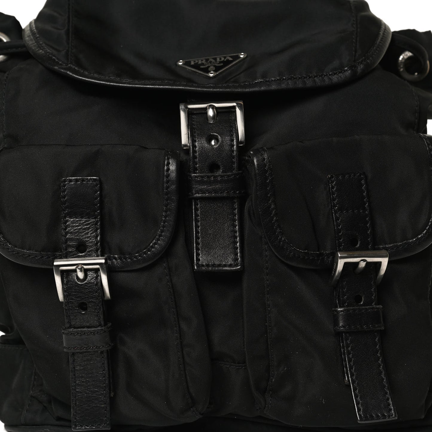 Tessuto Nylon Vitello Backpack Black