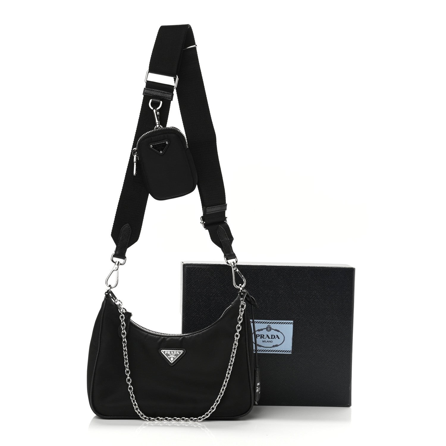 Prada Nylon Re-Edition 2005 Shoulder Bag Black 10 of 10