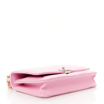 Chanel Lambskin Quilted Chanel 19 Wallet On Chain WOC Pink 3 of 11