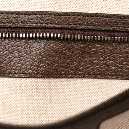 Gucci GG Supreme Monogram Textured Dollar Calfskin Web Medium Savoy Duffle Bag Beige Ebony New Acero 6 of 13