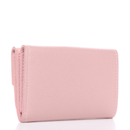 Louis Vuitton Calfskin Lockmini Wallet Rose Ballerine 3 of 7