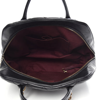 Chanel Glazed Calfskin Castle Rock Bowling Bag Black 6 of 10