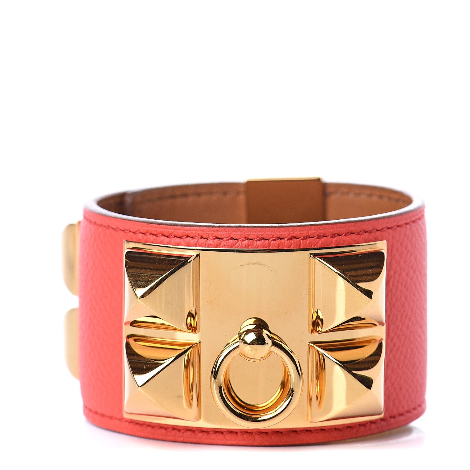 Hermes Epsom Collier de Chien CDC Bracelet S Orange Poppy 1 of 5