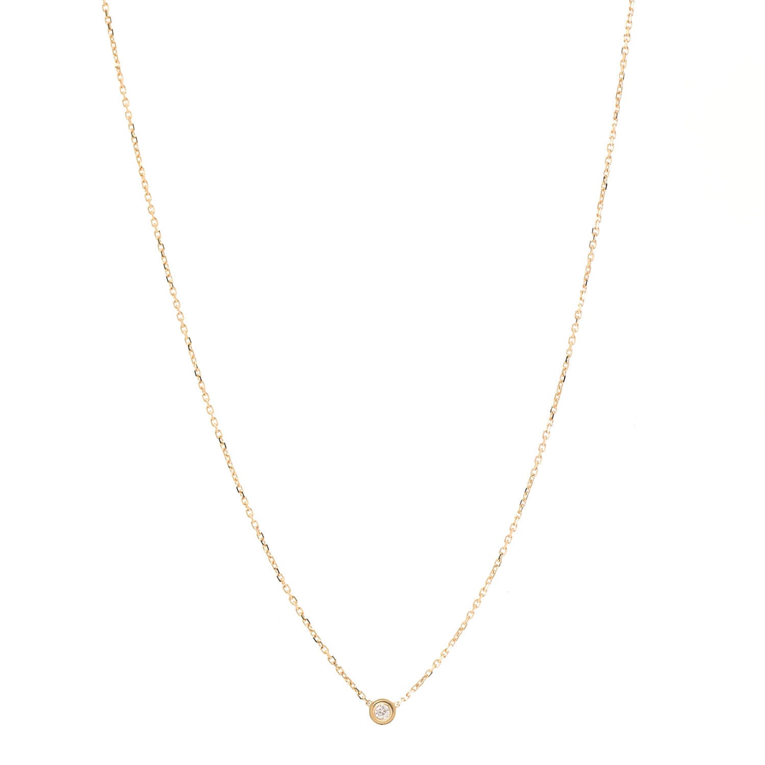 Cartier 18K Yellow Gold Diamond XS D'Amour Pendant Necklace 1 of 6
