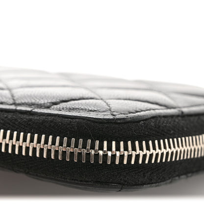Chanel Lambskin Quilted Large Gusset Zip Around Wallet Black 12 of 12