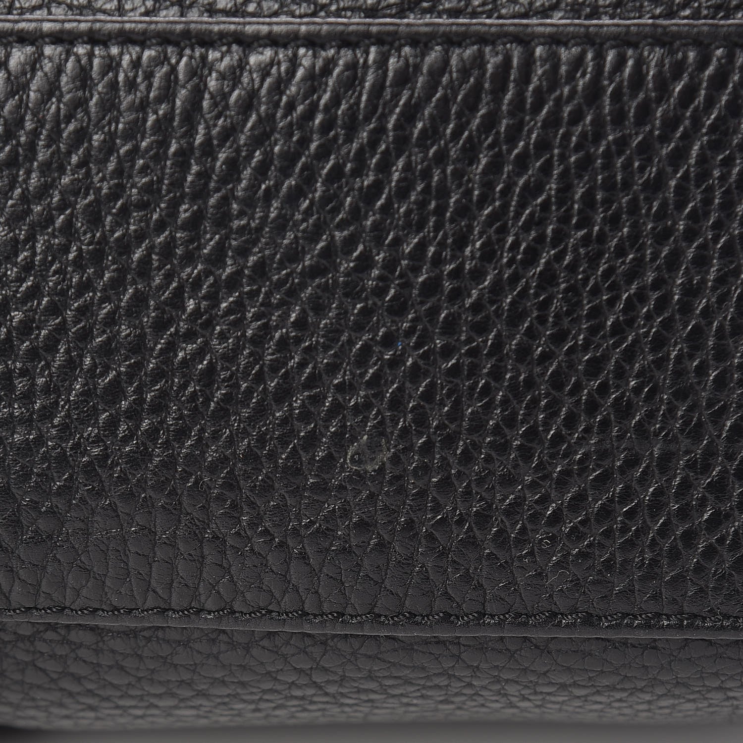 Burberry Grainy Calfskin House Check Horn Toggle Shoulder Bag Black 11 of 12