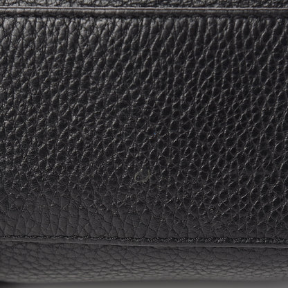 Burberry Grainy Calfskin House Check Horn Toggle Shoulder Bag Black 11 of 12