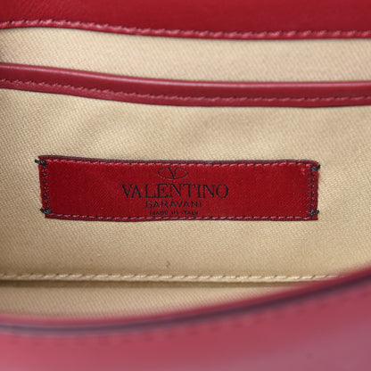 Valentino Garavani Vitello Mini Glam Lock Rockstud Flap Red 6 of 10