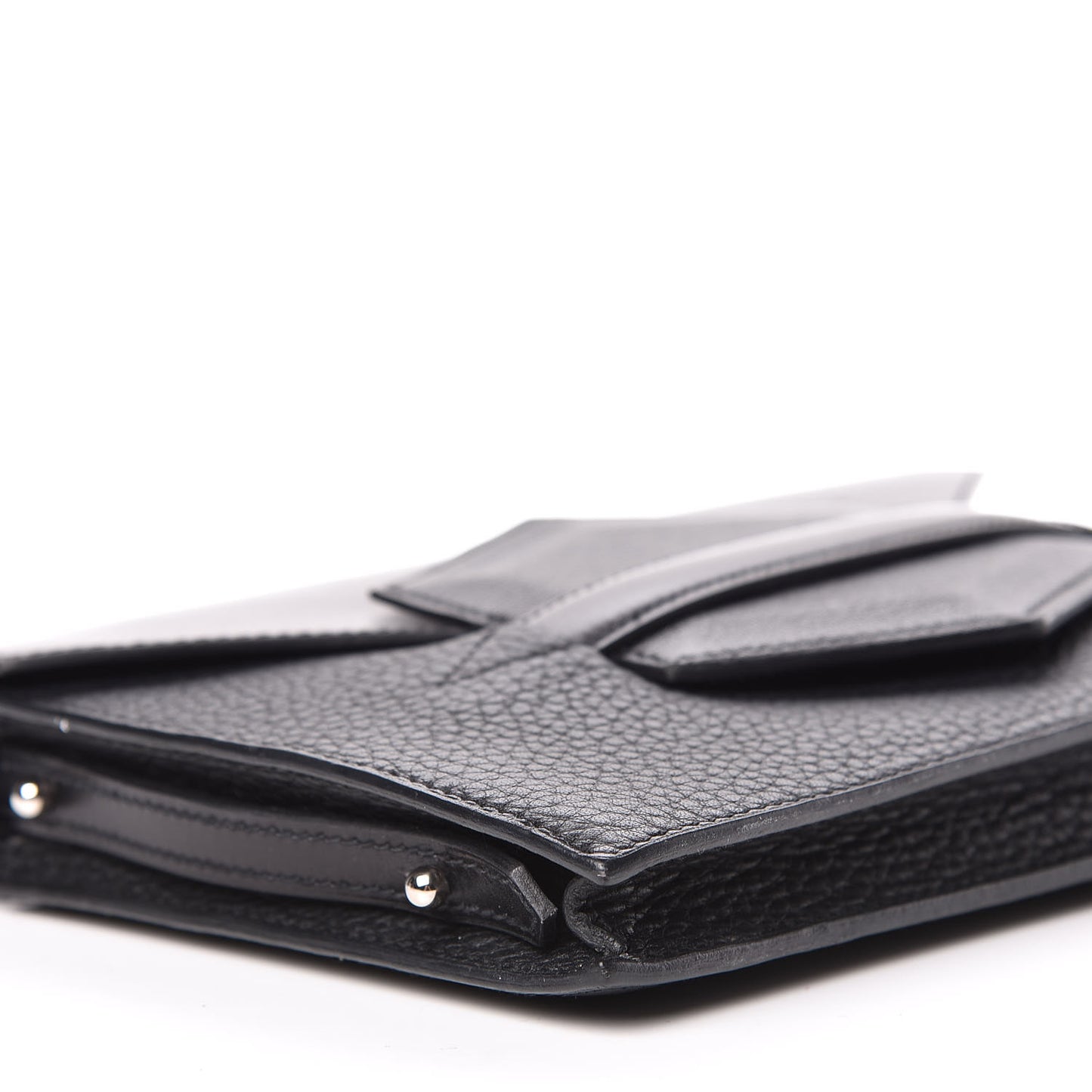 Box Taurillon Clemence Faco Clutch Black