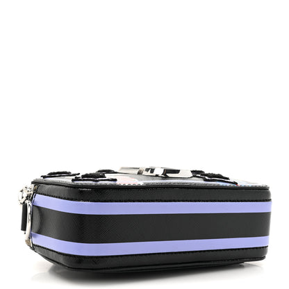 Marc Jacobs X Anna Sui Saffiano Small Snapshot Camera Bag Black Multicolor 4 of 10