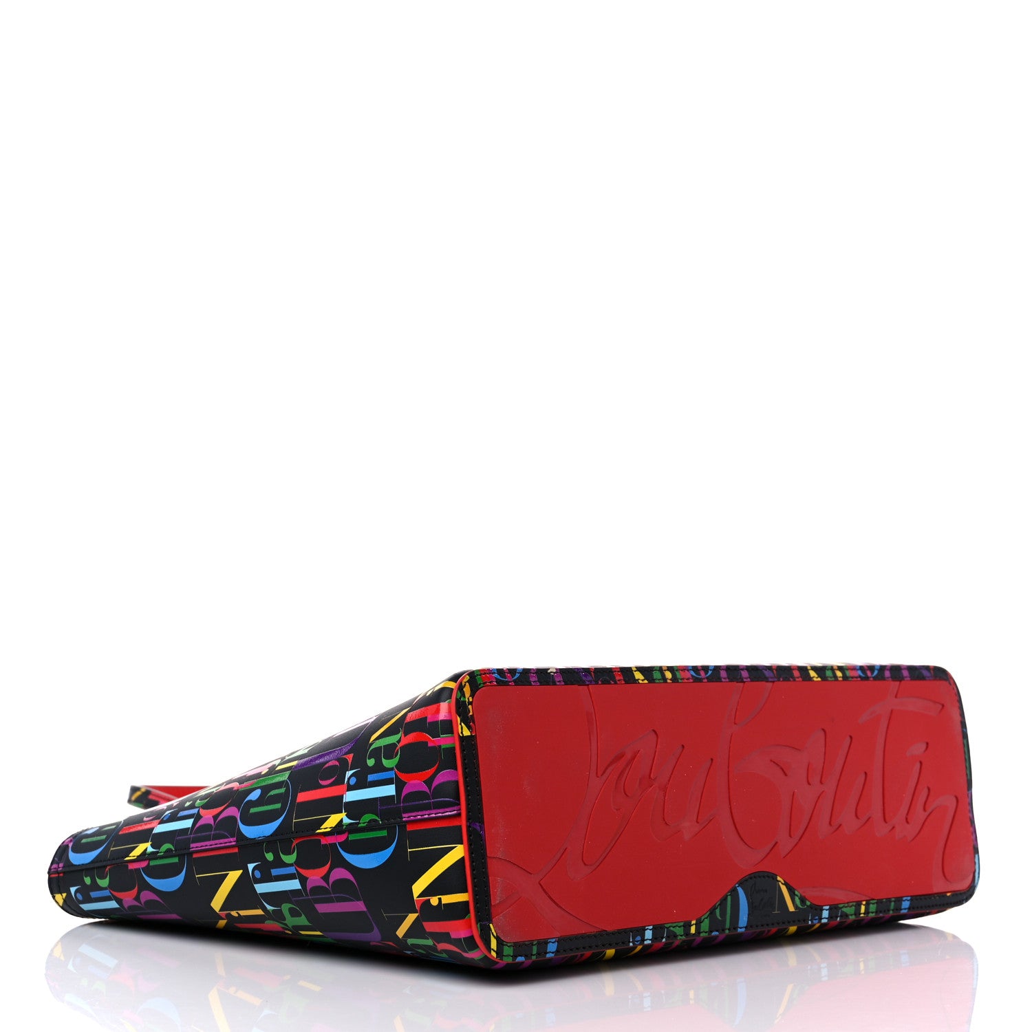 Christian Louboutin Calfskin Cabata Tote Black Multicolor 4 of 11