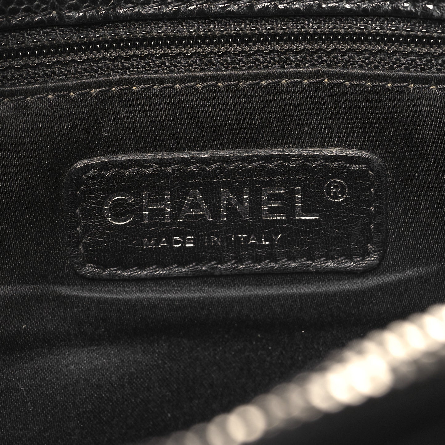 Caviar Quilted Grand Shopping Tote GST Black