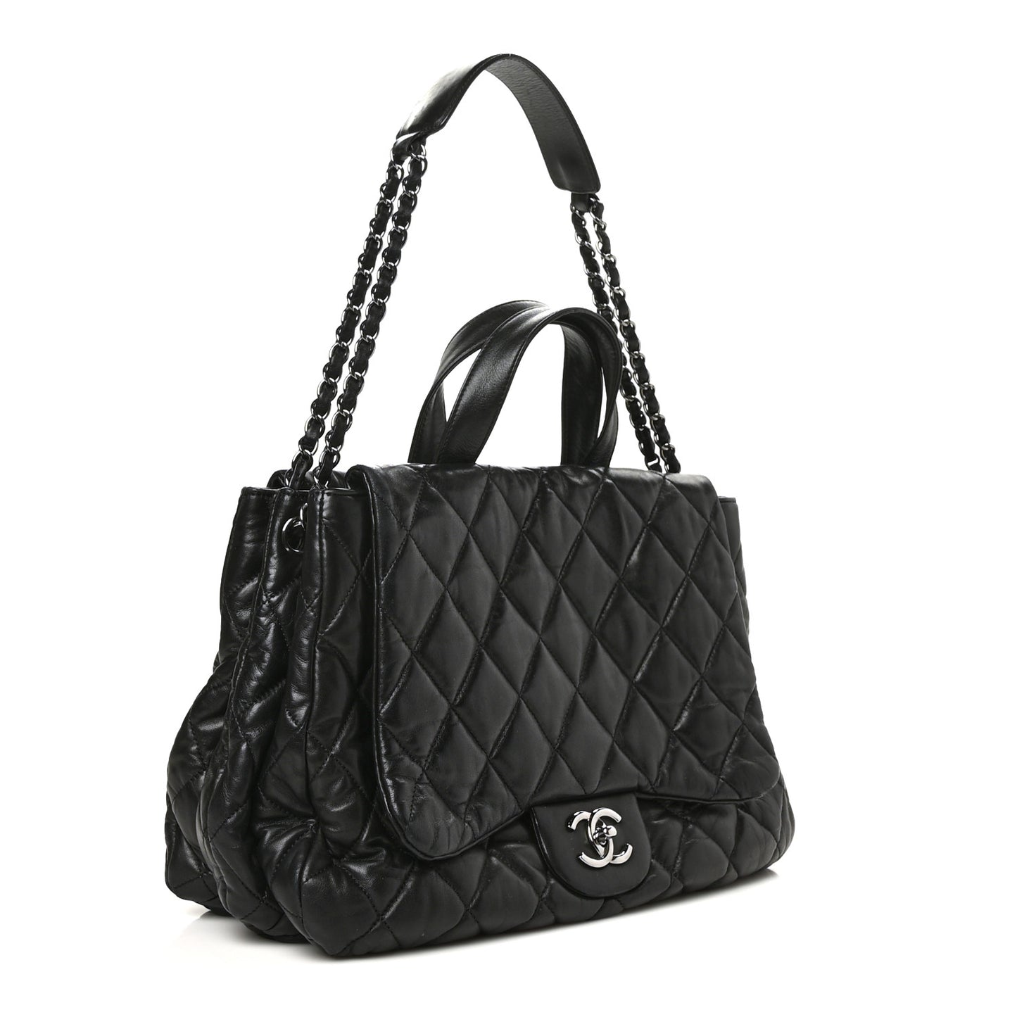 Lambskin Quilted Chanel 3 Maxi Tote Black