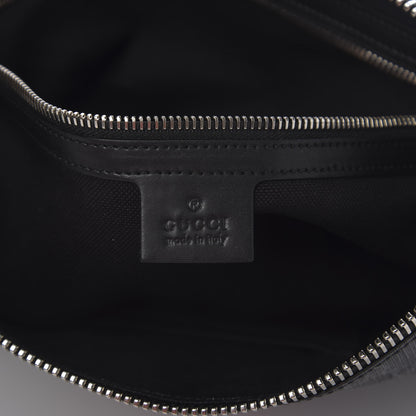 Gucci Soft GG Supreme Monogram Appia Calfskin Web East West Messenger Bag Black Grey 5 of 10