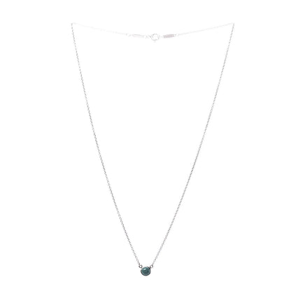 Tiffany Sterling Silver Turquoise Elsa Peretti Color by the Yard Pendant Necklace 3 of 8