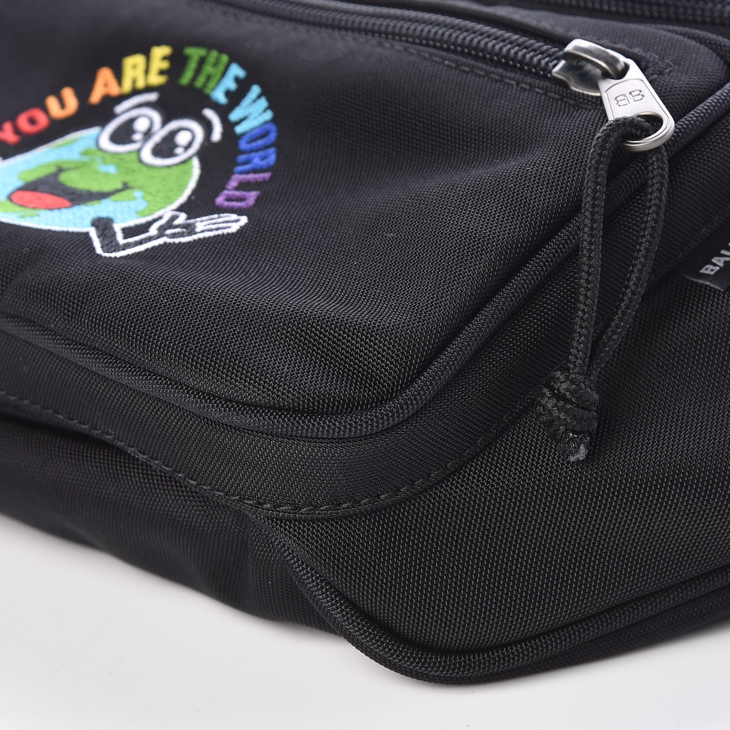Balenciaga Nylon You Are The World Explorer Beltpack Black 410125