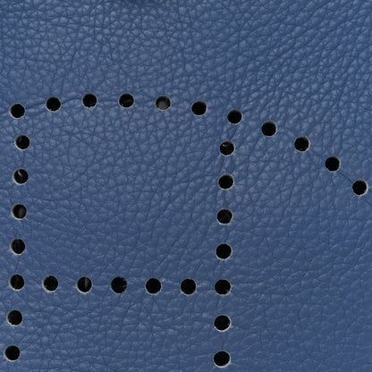 Hermes Taurillon Clemence Evelyne PM Bleu Brighton 8 of 17