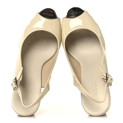 Jimmy Choo Patent Cork Prova Wedge Sandals 41 Latte 2 of 12