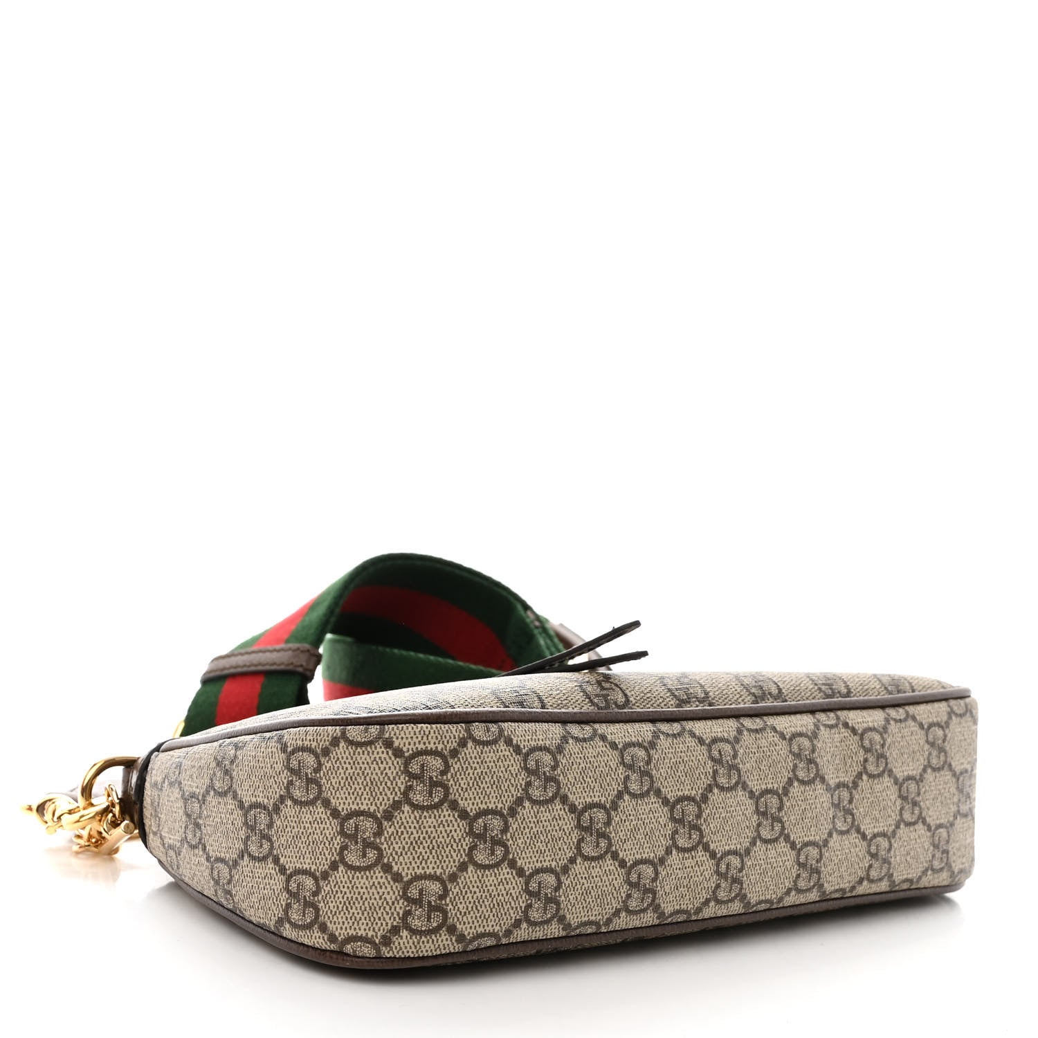 Gucci GG Supreme Monogram Textured Dollar Calfskin Web Small Ophidia GG Handbag Beige Ebony New Acero 4 of 10