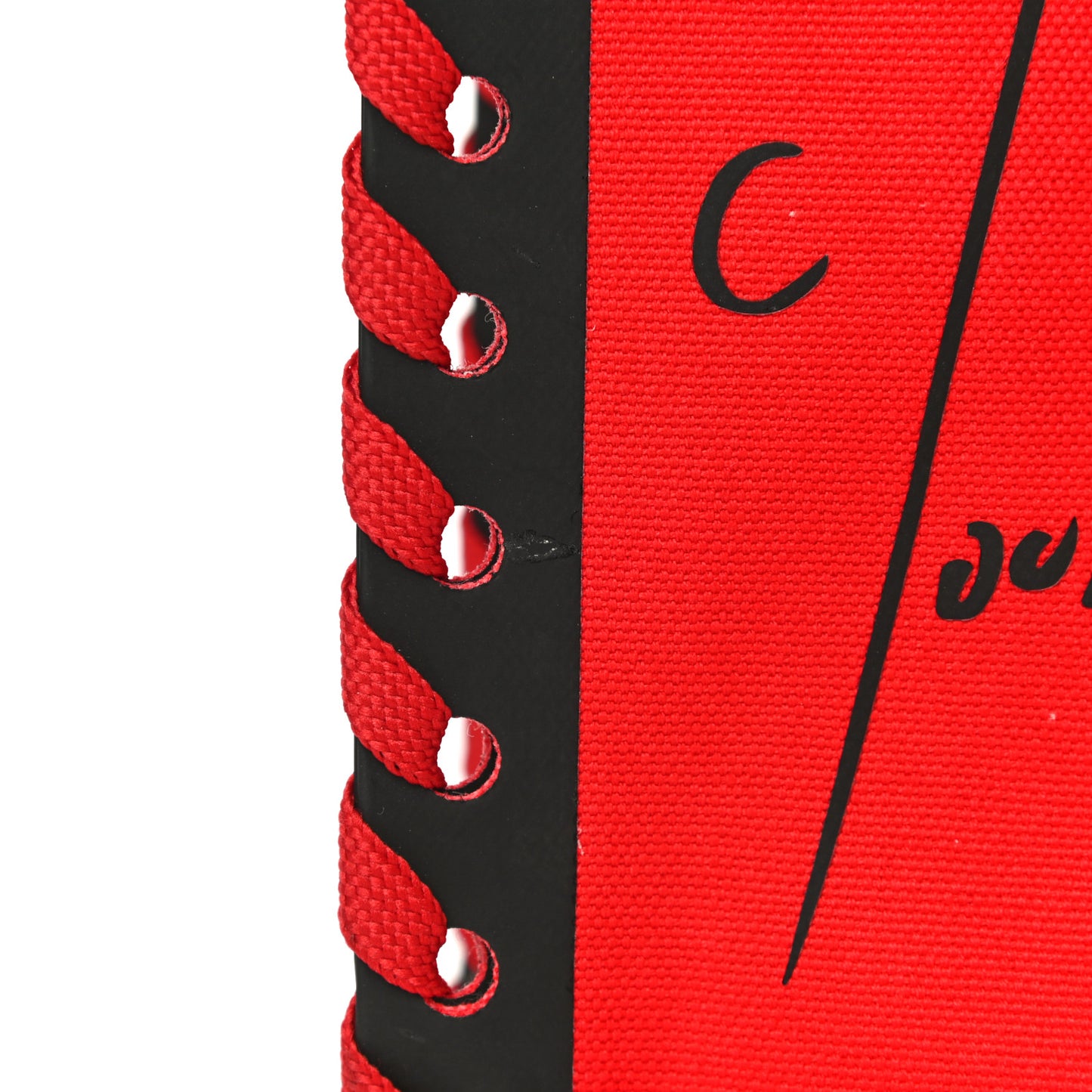 Braided Canvas Mini Cabalace Shopper Tote Red Black