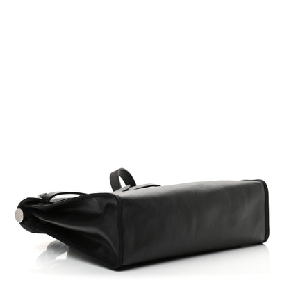 Hermes Toile H Berline Vache Hunter Herbag Zip PM 31 Black Ecru 5 of 13