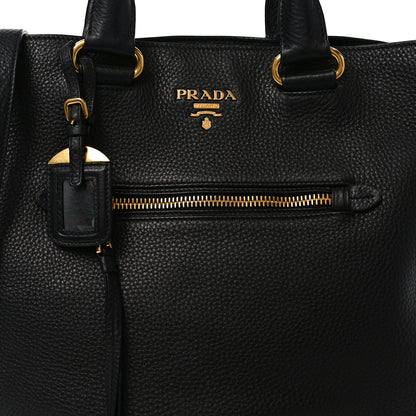 Prada Vitello Daino Shopping Tote Black 7 of 9