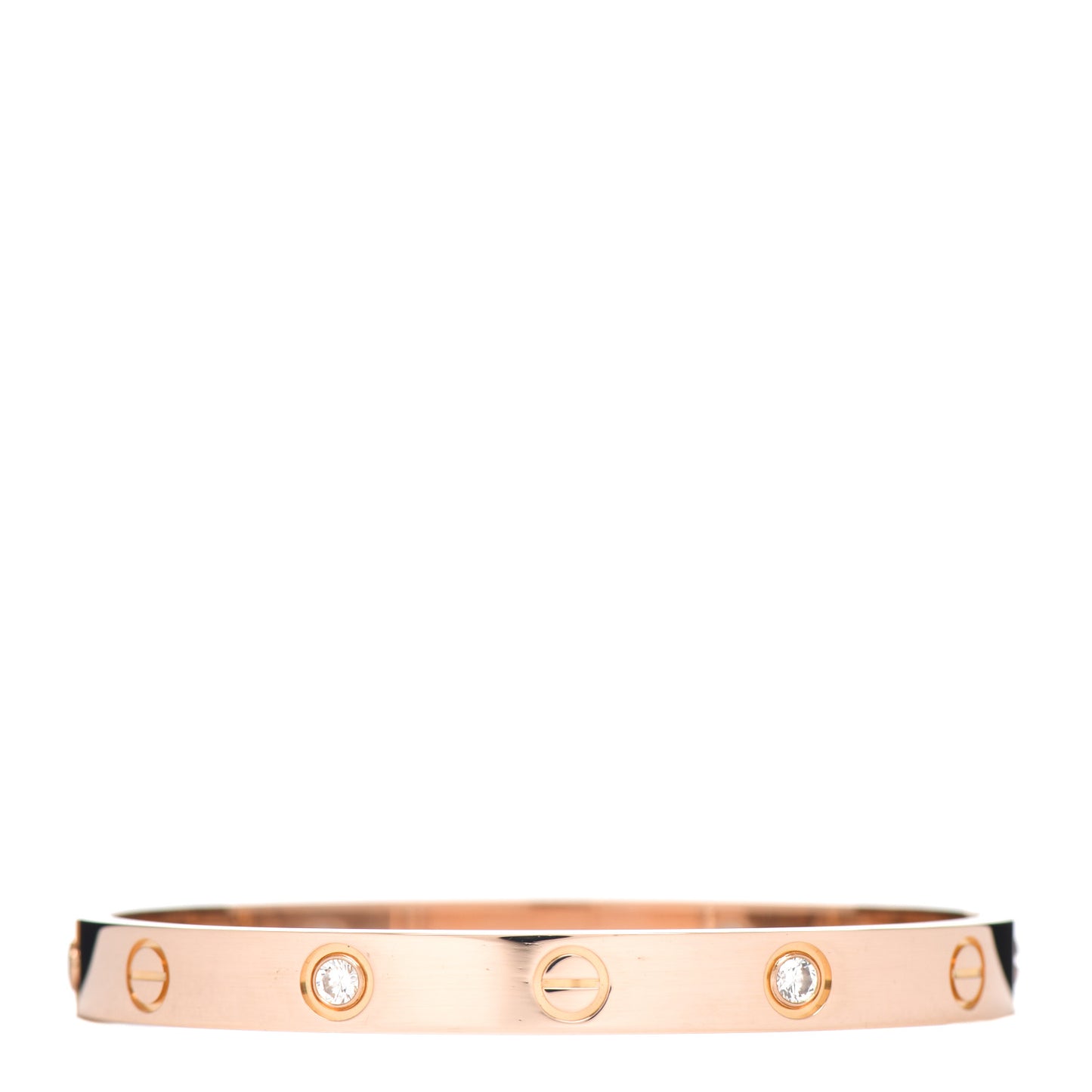 18K Pink Gold 4 Diamond LOVE Bracelet 16
