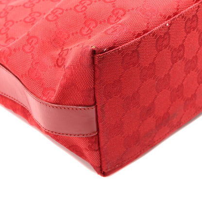 Gucci Canvas Monogram Shoulder Bag Red 9 of 10