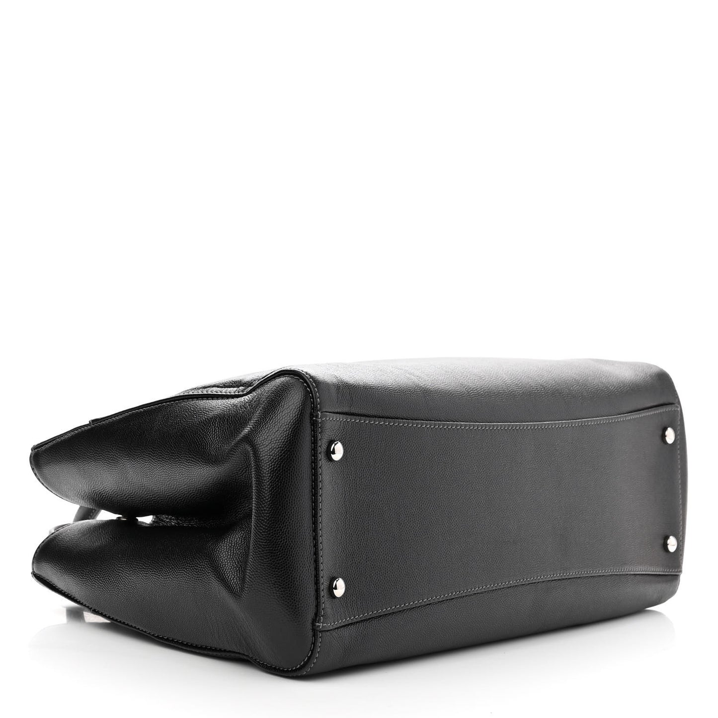 Caviar Medium Cerf Executive Shopper Tote Black